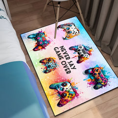 Graffiti Gamepad Print Rug Gaming Area Rug Funny Art Print Floor Mat