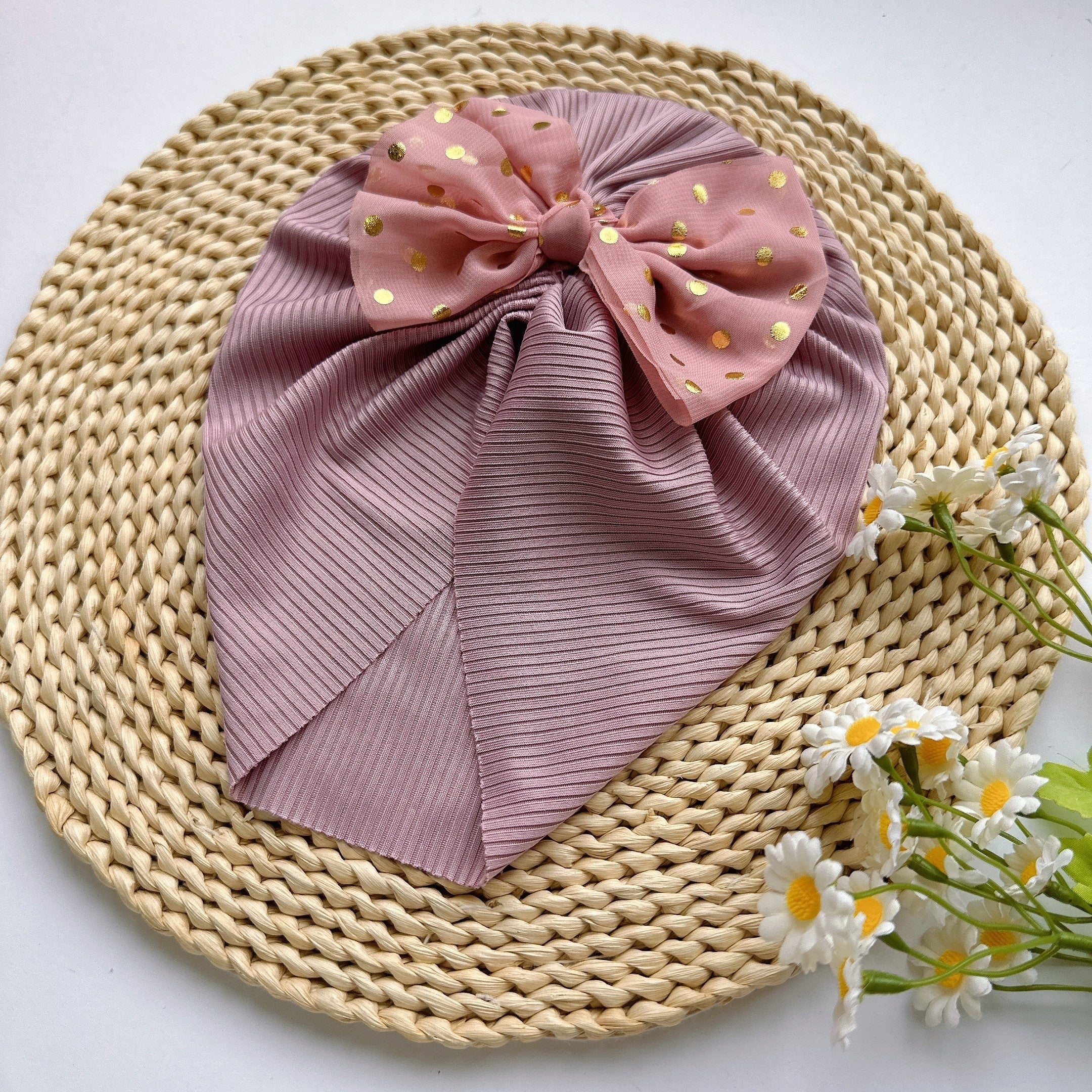 Soft Bow Hat for Newborns and Infants - Spring Summer Headband
