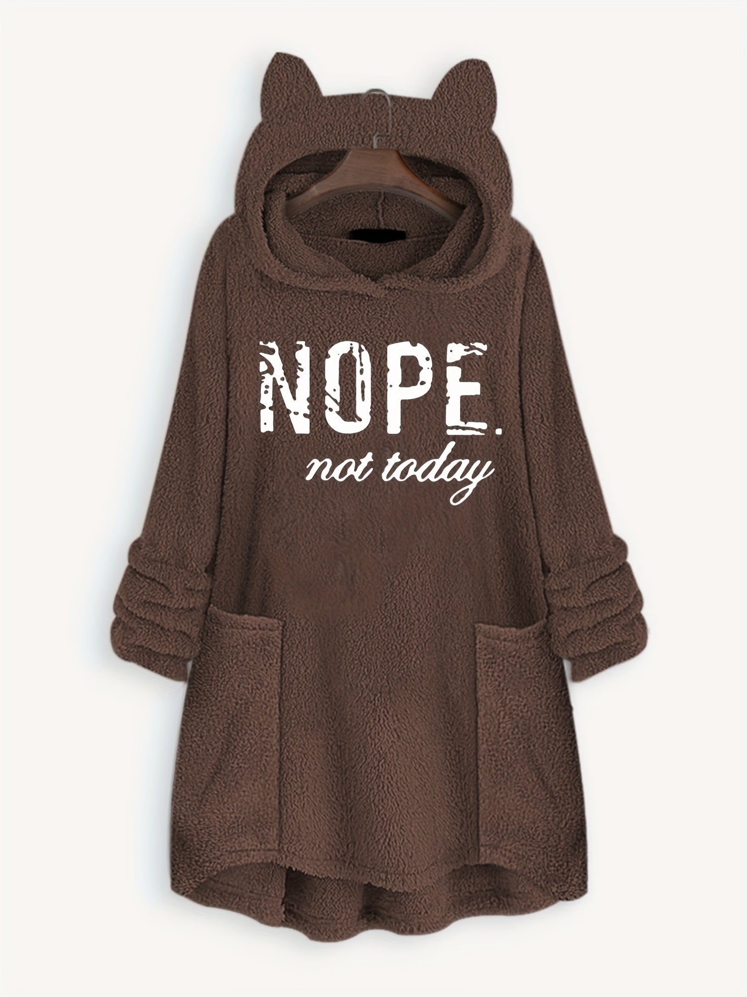 Big Pocket Hoodie Casual Long Sleeve Fleece Hoodies Sweatshirt