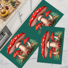 Mushroom Pattern Area Rug for Bathroom Kitchen Living Room