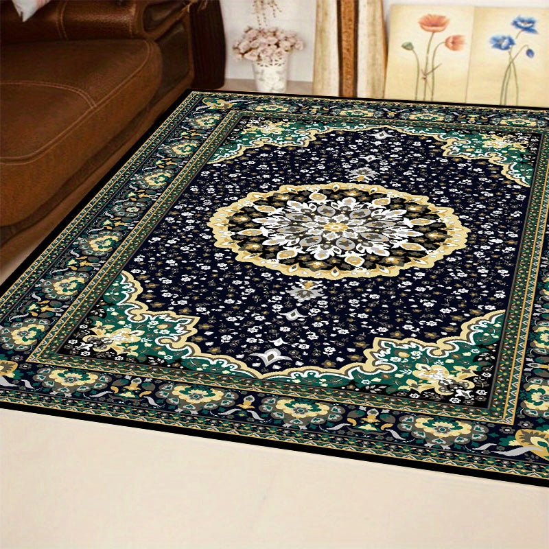 Green Texture Retro Carpet Court Style Classical American Rustic Carpet
