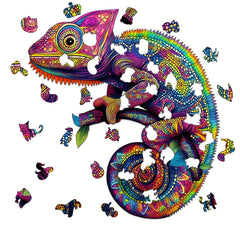 Extra Challenging Jigsaw Puzzle Irregular Shaped Pieces Chameleon Effect