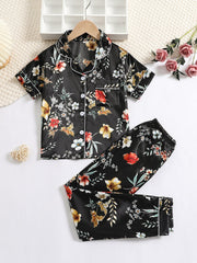 2pcs Girls Printed Loungewear Set
