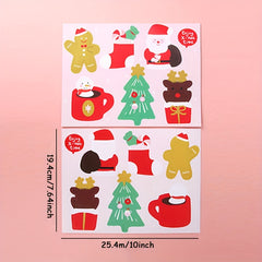 6pcs Christmas Lollipop Candy Packaging Card Santa Claus