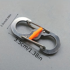 5pcs S Type Carabiner Mini Metal Keychain Buckle Lock for Outdoor Travel