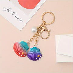 Creative Resin Shell Keychain Bag Purse Pendant Accessory