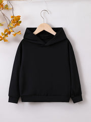 Girls' Butterfly & Slogan Hooded Sweatshirt Long Sleeve Pullover Hoodie