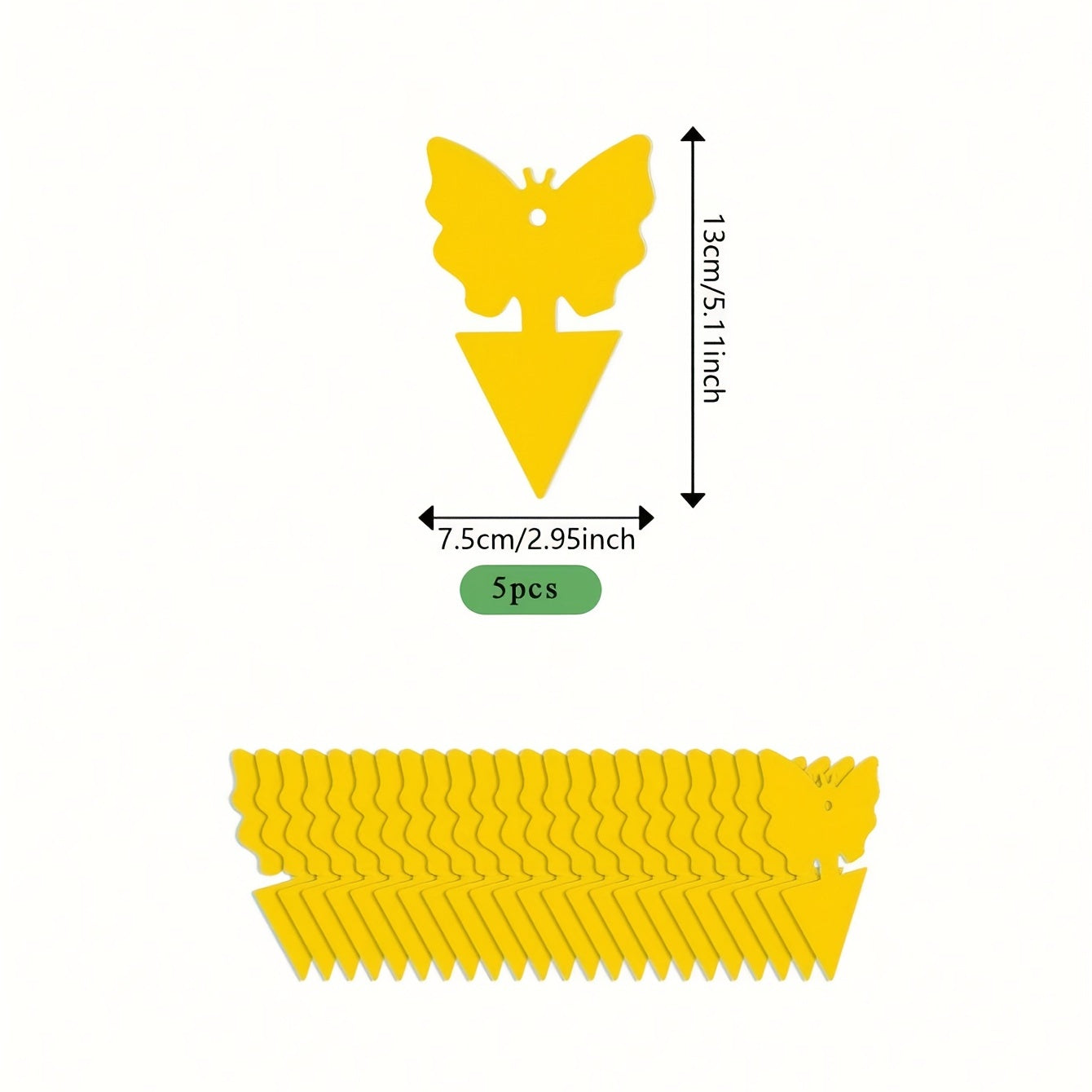 5pcs Yellow Sticky Insect Board Fly Trap for Green Plants