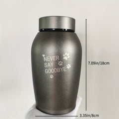 Custom Engraved Metal Pet Urn for Dog Cat Ashes