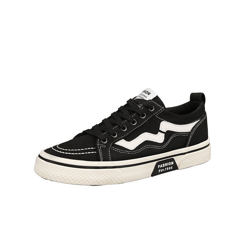Men's Lace up Canvas Sneakers Skate Shoes Good Grip