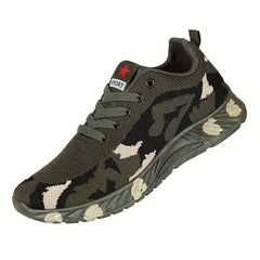 Men's Camouflage Knitted Lightweight Sneakers For Running