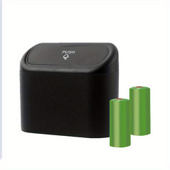 3PC Car Trash Can Side Hanging Large Capacity with Lid Storage Bucket
