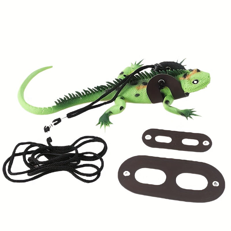 Leather Pet Chest Harness with Climbing Rope for Small Pets