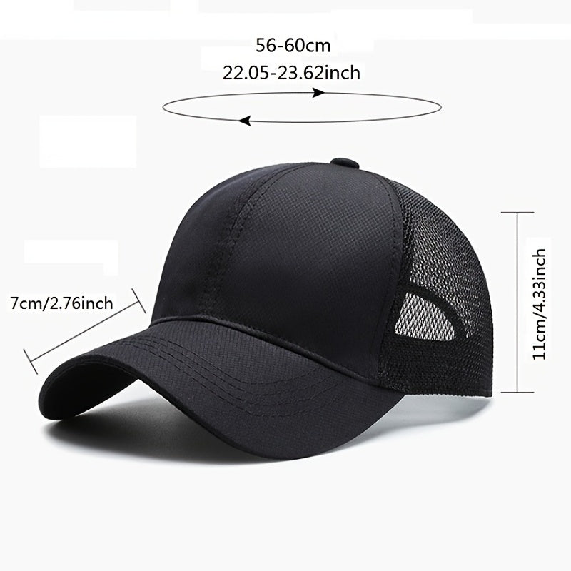 Outdoor Sports Solid Baseball Cap Sunscreen Mesh Cap