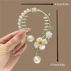Butterfly Bell Orchid Tassel Hair Clips Vintage Headwear