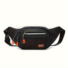 Solid Outdoor Sports Waist Bag Waterproof Nylon Single Shoulder Bag
