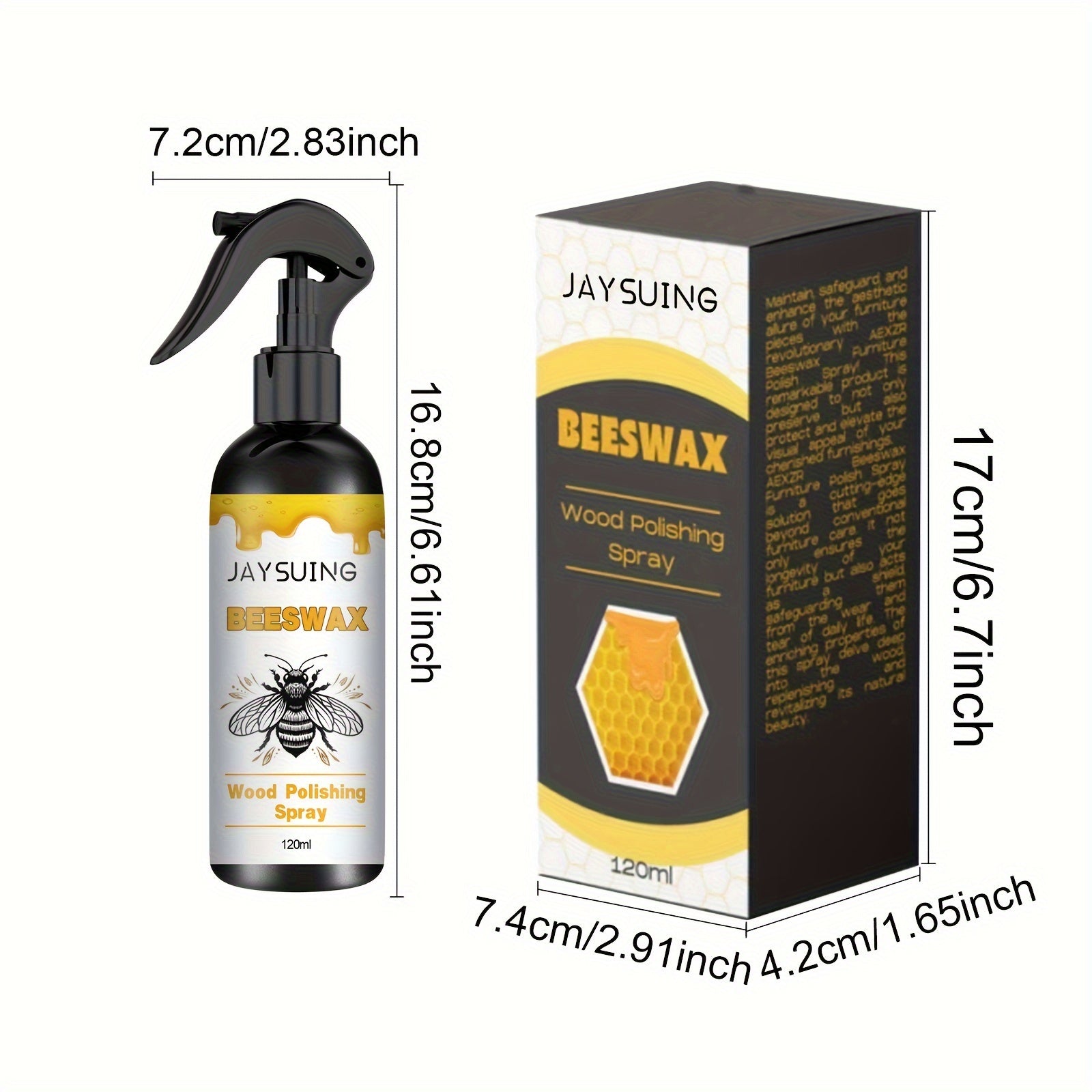 Beeswax Wood Polishing Spray for Furniture Floor Scratch Renovation Care