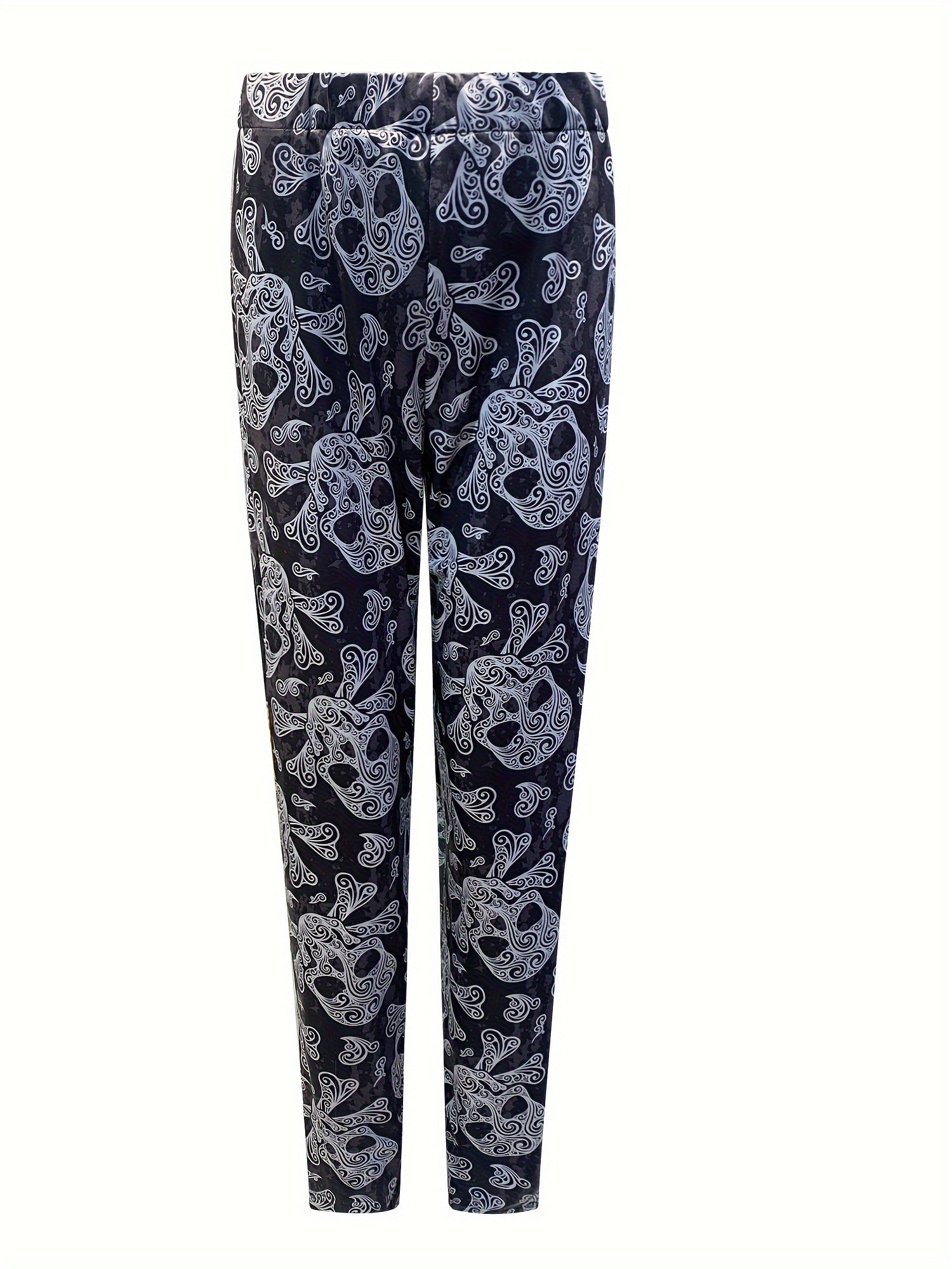 Gothic Skull Print Leggings