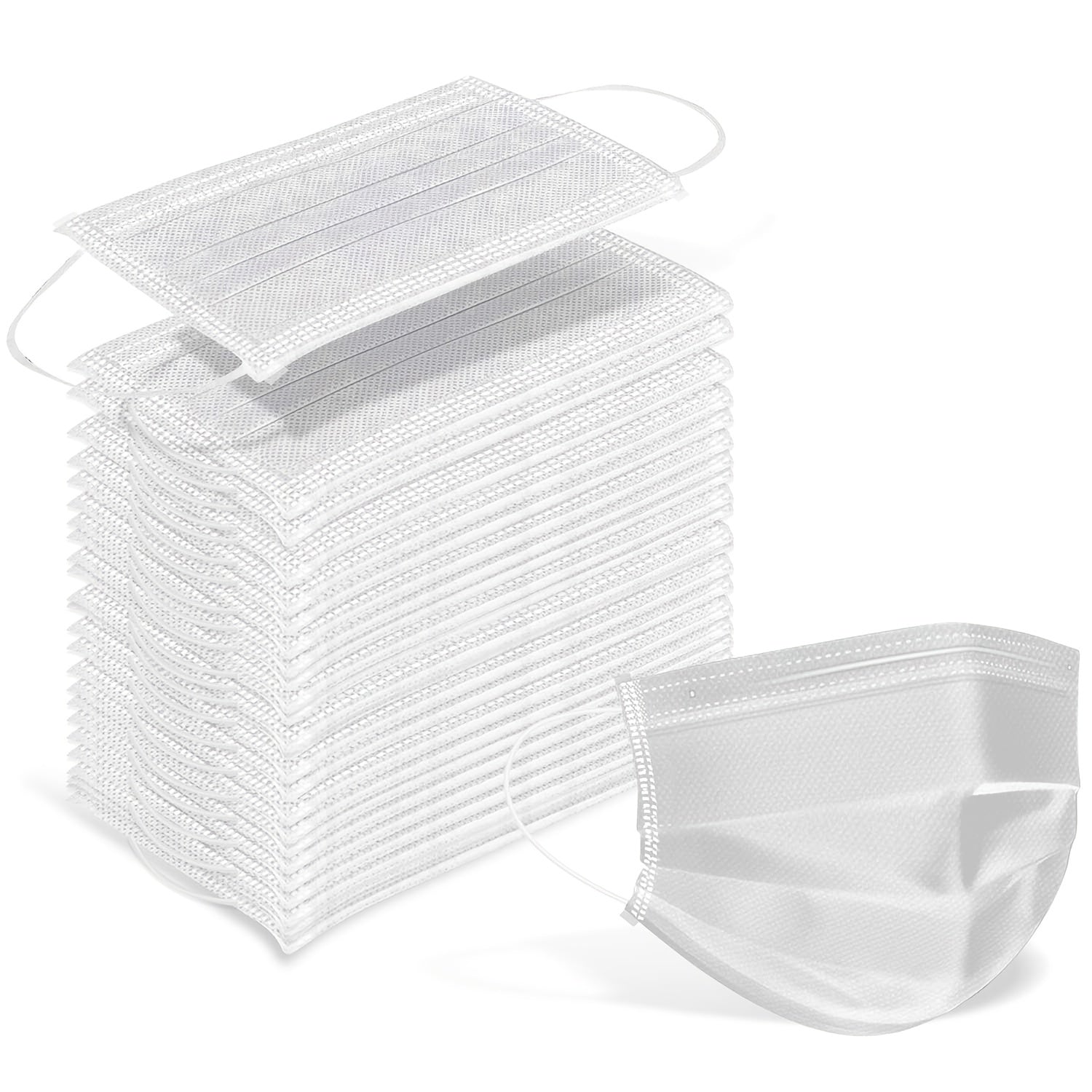 100pcs 3 Layer Disposable Face Masks Protective 3 Ply Breathable Comfortable