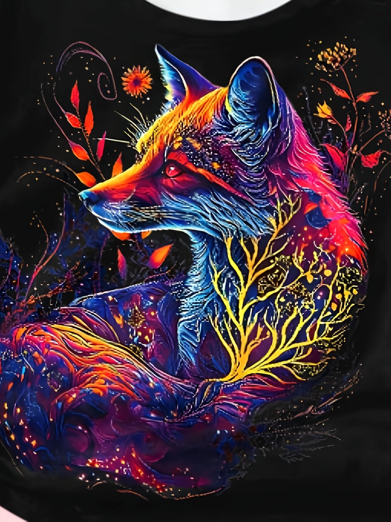 Fox Graphic Short Sleeve T shirt for Girls - Summer Gift