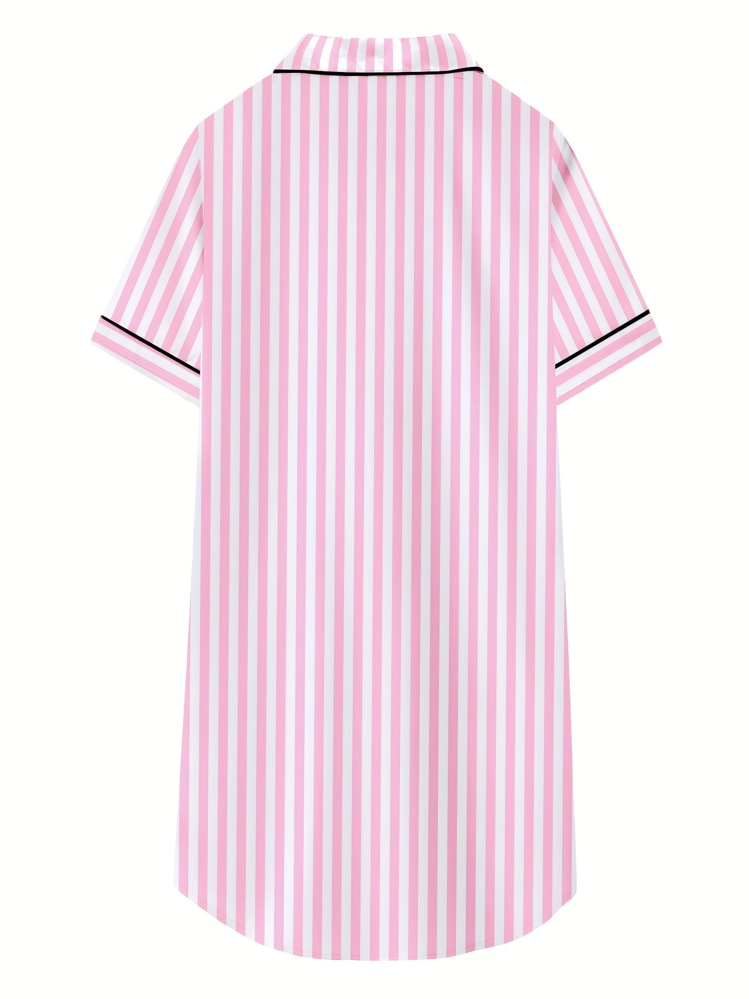 Girls Nightshirt Dress Button Down Nightgown Short Sleeve Sleepwear PJ
