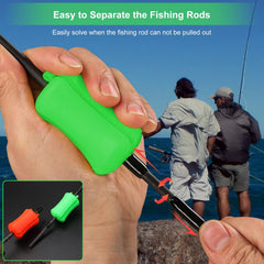 8pcs Portable Fishing Rod Fixed Ball Silicone Fishing Rod Clip Holder
