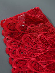 3pack Plus Size Solid Briefs Women's Plus High Stretch Semi Sheer Underwear Pant