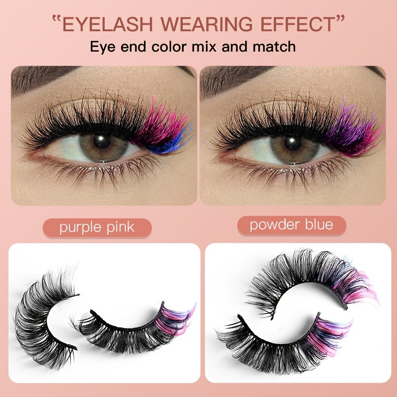 Long Wispy Faux Mink Lashes in Natural Colors
