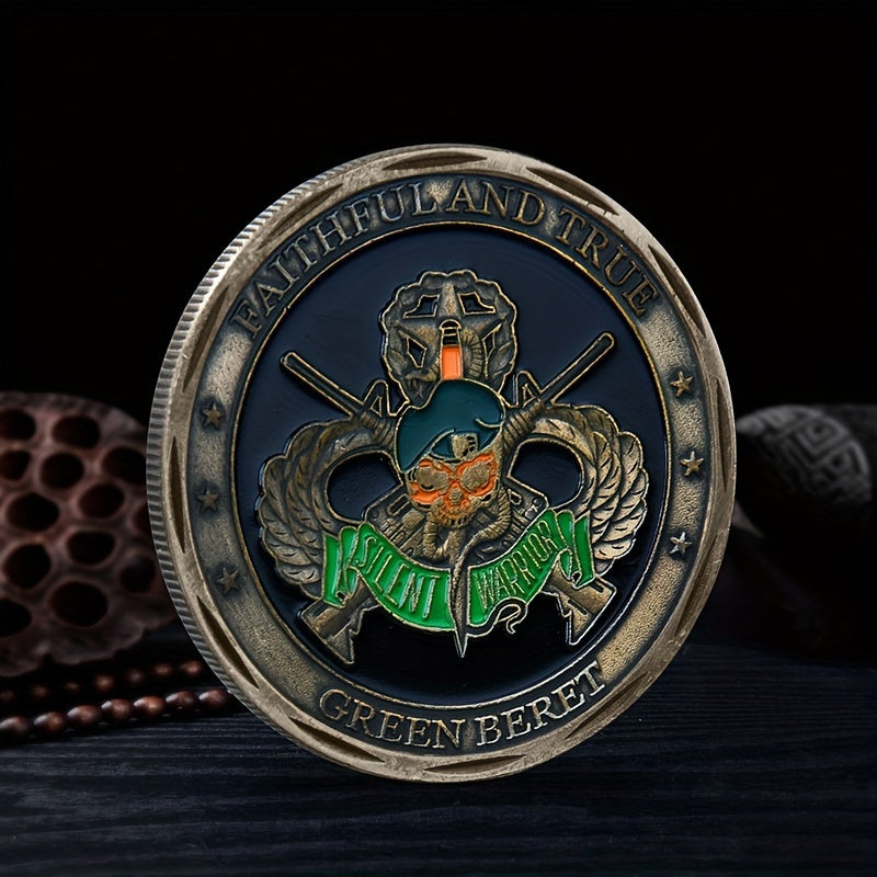 US Army Special Forces Challenge Coin Green Beret Coin