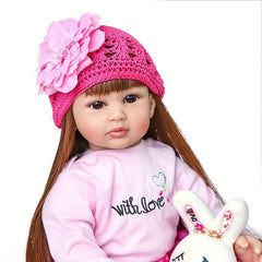 24inch Reborn Baby Dolls Long Hair Princess Doll Artcraft Toys Birthday Gift