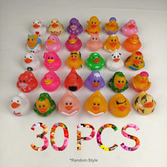30-60 Colorful Rubber Ducks Toy Duckies for Kids Bath Birthday Summer Beach