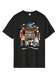 Cartoon Print Men's Summer Short Sleeve T-shirt