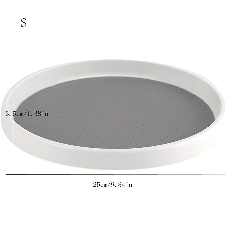 360° Rotating Seasoning Tray Dip Bowl Fruit Dish Bathroom Shelf Storage Rack