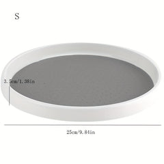 360° Rotating Seasoning Tray Dip Bowl Fruit Dish Bathroom Shelf Storage Rack