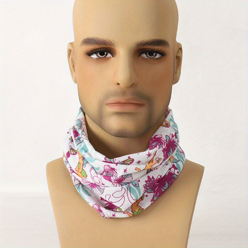 Men's Print Purpose Shawl Scarf Neck Gaiter