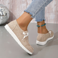 Women's Canvas Slip-On Lace Up Shoes