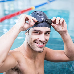 Silicone Swim Cap for Men and Women - Waterproof and Lightweight