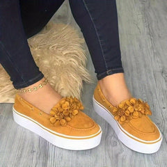 Women's Floral Loafers Slip On Shoes