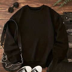 Youth Girls' Crew Neck Sweatshirt for Autumn and Spring