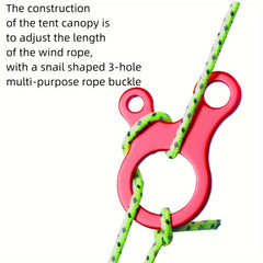Windproof Rope Buckle Non slip Tightening Fast Knotting Tent Canopy Adjustment