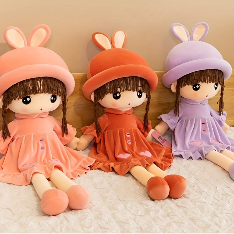 Adorable 50Cm Plush Doll w/ Rabbit Ears - Perfect Pillow or Birthday Gift