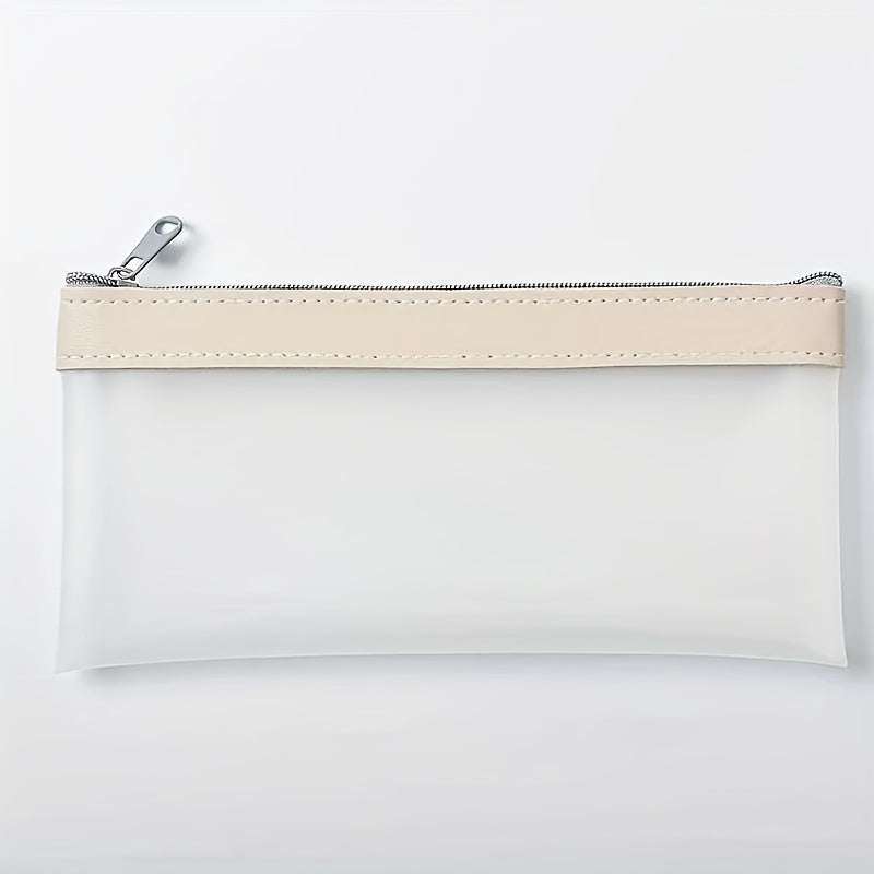 Frosted Pencil Case Transparent Large Capacity Stationery Bag