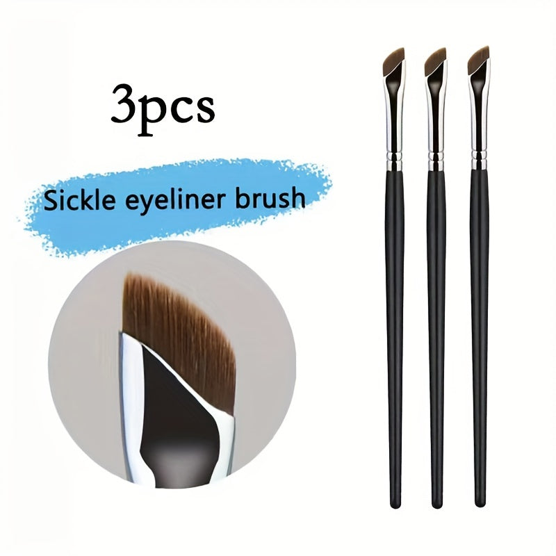 5pcs Sickle Eyeliner Brush Edge Makeup Brush Liquid Eyeliner Brush