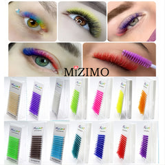 Purple Curl 8 15mm Lash Extensions Long Lasting False Eyelashes