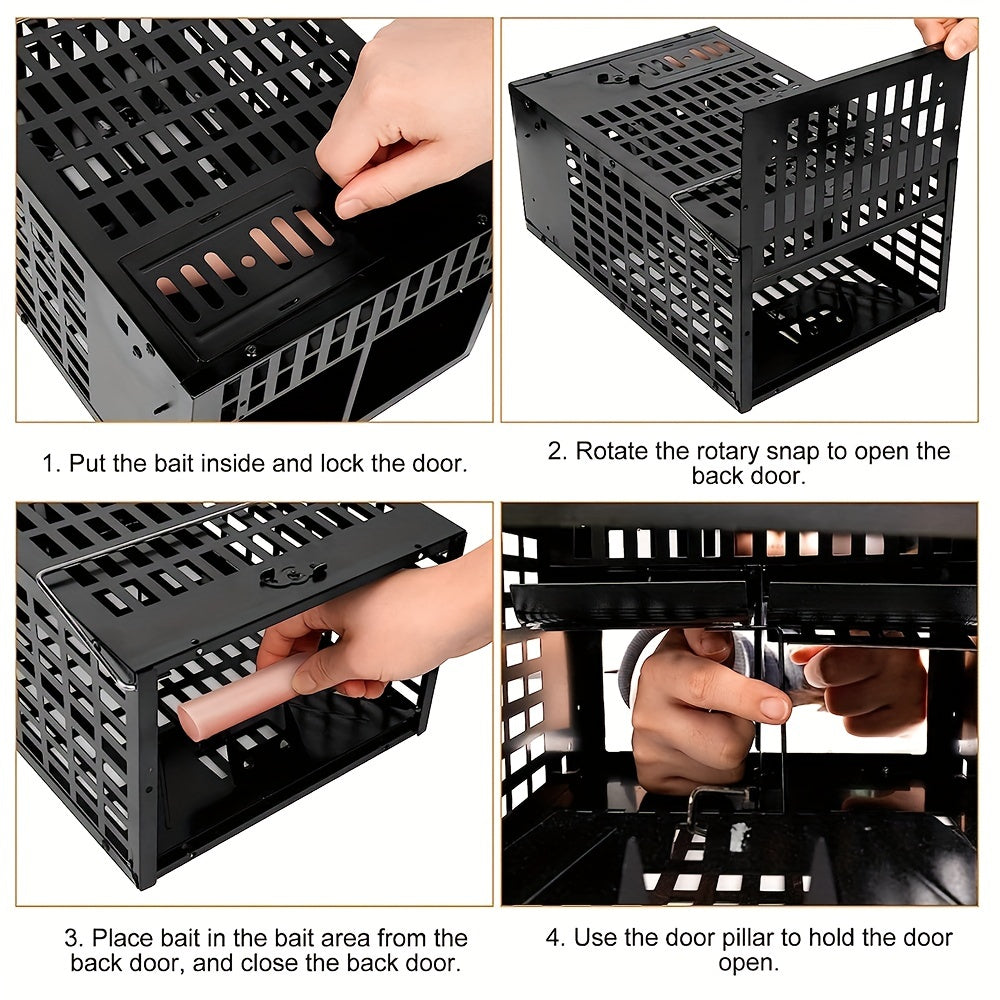 1pc Double Door Rat Trap Cage for Pest Control