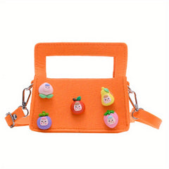 Kids Toddlers Messenger Bag 3D Cartoon Fruit Portable Candy Coin Purse