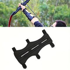 Adjustable PU Leather Archery Arm Guard With 3 Strap Buckles