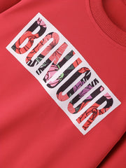 Girl's BONJOUR 2pcs Sweatshirt & Sweatpants Set Tropical Plant Pattern
