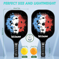 2 Paddle 4 Ball Pickleball Set - Enhance Your Game with Control & Comfort