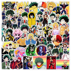 50pcs Anime Doodle Waterproof Stickers for Laptop Skateboard Water Bottles